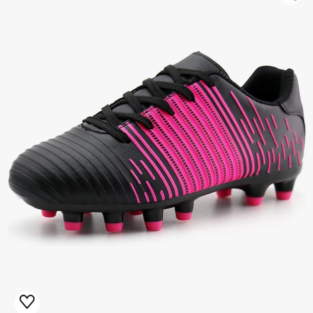 Black and Fuchsia soccer cleats